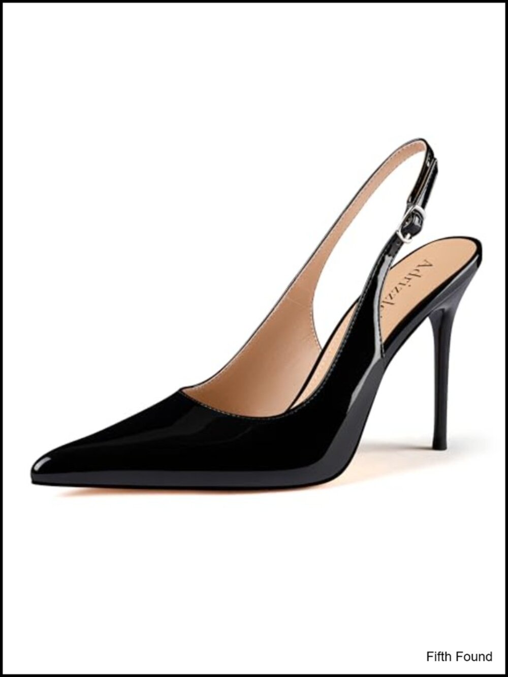 Women's Slingback Stiletto Heels Pointed Toe Pumps Manmade Patent